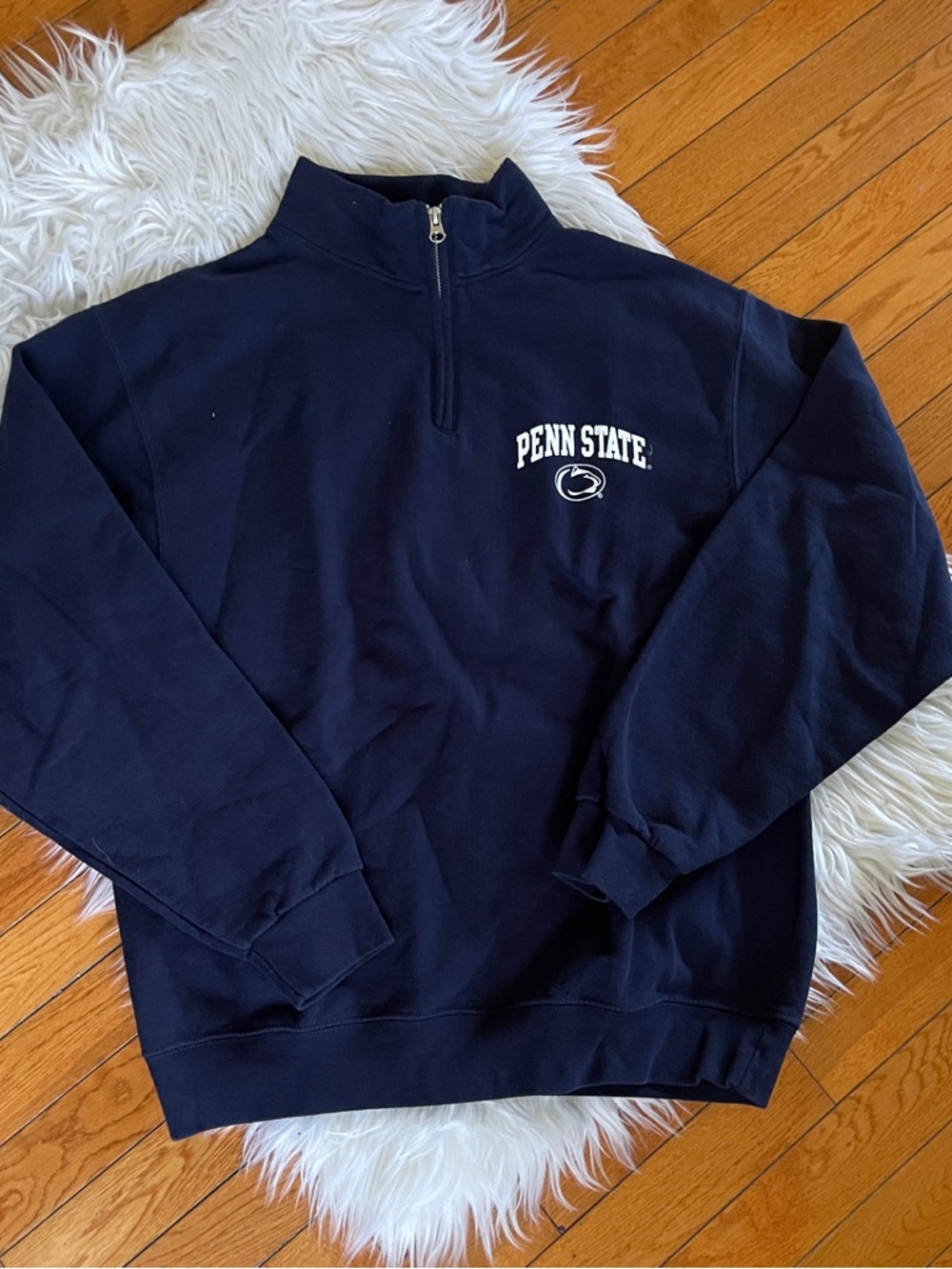 Jerzees Navy Penn State Quarter-Zip Sweatshirt